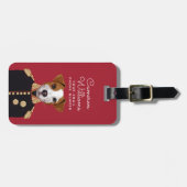 ジャックラッセル|大尉はあなたの名前を加えます ラゲッジタグ (正面横)