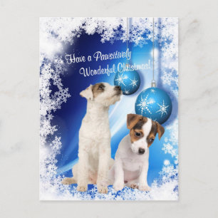 ジャックラッセルPawsitivelyのすばらしいクリスマスWish2 シーズンポストカード