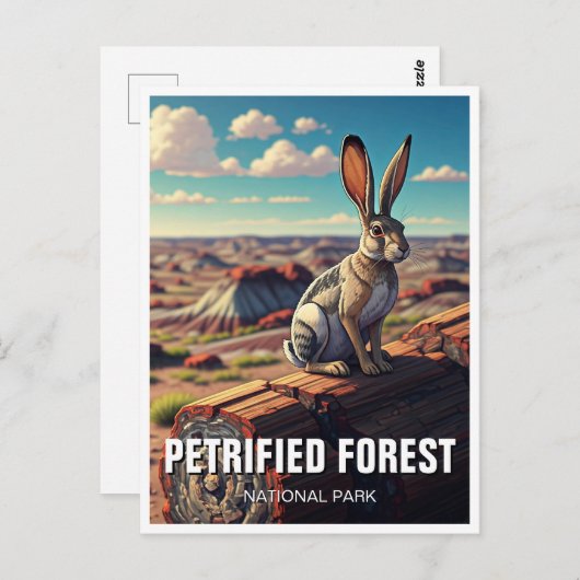 ジャックラビットピトリファイドフォレストナショナルパーク土産 ポストカード (正面/裏面)