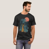 ジャックラビットマウンテン松の木の空の鳥飛んでいるは Tシャツ (正面フル)