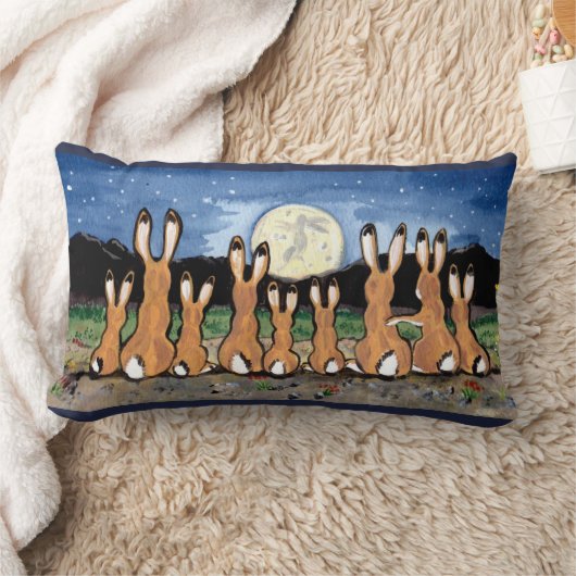 ジャックラビットムーンサウスウェストアクセント装飾用クッション ランバークッション (ブランケット)