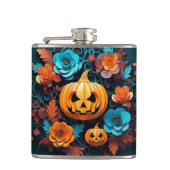 ジャックランタンと花ビニール包まれたフラスコ フラスク (正面)