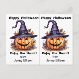 ジャックランタンウィッチスクールパーティーハロウィンカード ポストカード