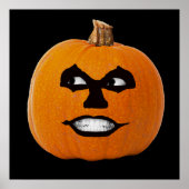 ジャックランタンシニスター顔ハロウィンカボチャ ポスター (正面)