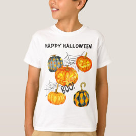 ジャックランタンスパイダーウェブハロウィーン Tシャツ