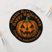 ジャックランタンハロウィングリーティングカードテンプレート カード (正面/裏面インサイチュ)