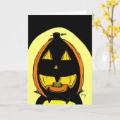ジャックランタンハロウィングリーティングカード カード (黄色い花)