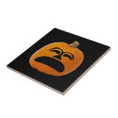 ジャックランタン不幸な顔、ハロウィンカボチャ タイル (側面)