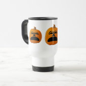 ジャックランタン不幸な顔、ハロウィンカボチャ トラベルマグ (正面左)