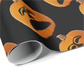 ジャックランタン不幸な顔、ハロウィンカボチャ ラッピングペーパー (ロールコーナー)