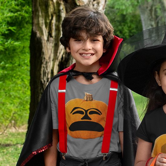 ジャックランタン不幸な顔、ハロウィンカボチャ Tシャツ