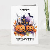 ジャックランタン幽霊のよく出るズハウスハロウィーン カード (正面)