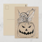 ジャックラーン妖精ハロウィーン葉書 ポストカード (正面/裏面)