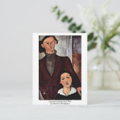 ジャックリプチッツと妻Amedeo Modigliani ポストカード (スタンド正面)