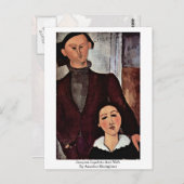 ジャックリプチッツと妻Amedeo Modigliani ポストカード (正面/裏面)