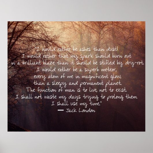 ジャックロンドン引用文生活について！ ポスター (正面)