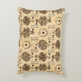 ジャックヴィンテージのトランプのコラージュのエースの女王王 アクセントクッション (裏面(縦))