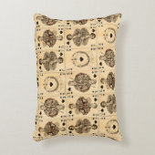 ジャックヴィンテージのトランプのコラージュのエースの女王王 アクセントクッション (正面(垂直))