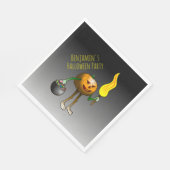 ジャック・オランタンがトリックまたは治療のために出て スタンダードランチョンナプキン (角)