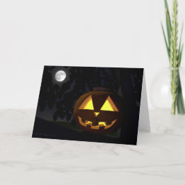 ジャック・オランタンとムーン・ハロウィン・グリーティング・カード カード
