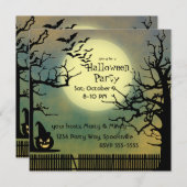 ジャック・オランタンと満月の霧の夜 招待状 (正面/裏面)