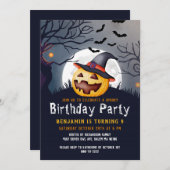 ジャック・オランタン不気味ハロウィーン誕生日パーティー 招待状 (正面/裏面)