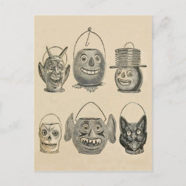 ジャック・オランタン黒猫ヴィンテージ灯 ポストカード