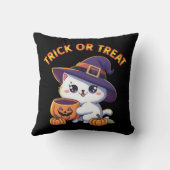 ジャック・オランタン・カボチャのハロウィーン猫 クッション (裏面)