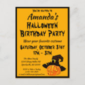 ジャック・オランタン・ハロウィーン誕生日パーティー インビテーションポストカード (正面)