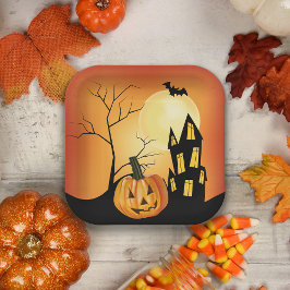 ジャック・オランタン・ハロウィーン ペーパープレート