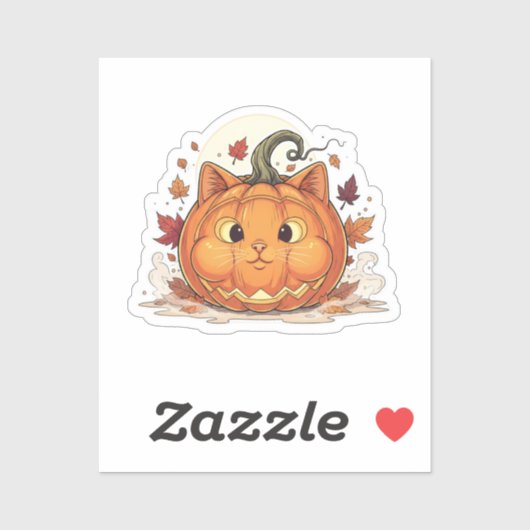ジャック・オー・ブリット – パンプキンブリティッシュショートヘア猫 シール (シート)