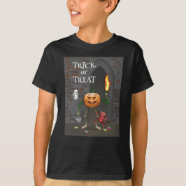 ジャック・オ・ランタンがトリック・オア・トリート中 Tシャツ
