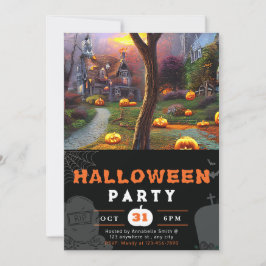 ジャック・オ・ランタンとハ幽霊のよく出るウス・ブラック・ハロウィーン 招待状