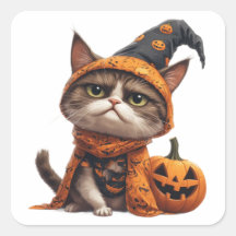 ジャック・オ・ランタンと一緒のグリム猫 🎃