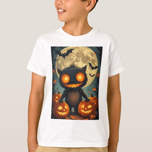 ジャック・オ・ランタンと仲間たちのかぼちゃの仲間 Tシャツ (正面)