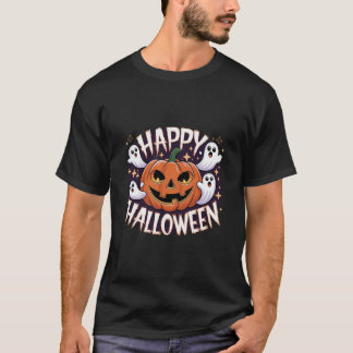 ジャック・オ・ランタンと幽霊ハロウィーンおもしろい Tシャツ