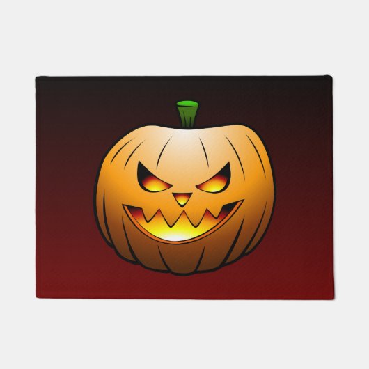 ジャック・オ・ランタンと過ごすハロウィンの時間 ドアマット (正面)