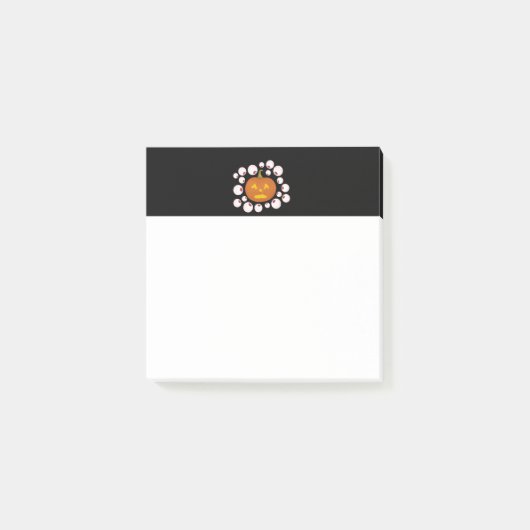 ジャック・オ・ランタンのカボチャと闇の中の眼球 ポストイット (正面)