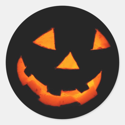 ジャック・オ・ランタンのシール ラウンドシール (正面)