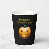 ジャック・オ・ランタンのハロウィンの夜 紙コップ (裏面)