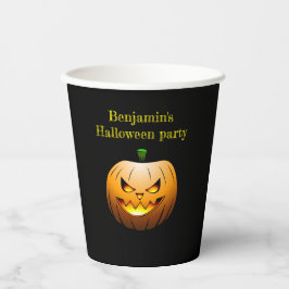 ジャック・オ・ランタンのハロウィンの夜 紙コップ