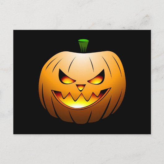 ジャック・オ・ランタンのハロウィン ポストカード (正面)