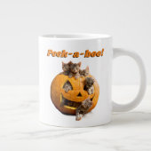 ジャック·オ·ランタンの子猫たち ジャンボコーヒーマグカップ (右)