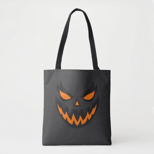 ジャック・オ・ランタンの怖い顔 ハロウィンデザイン トートバッグ (正面)