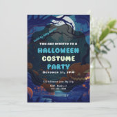 ジャック・オ・ランタンの森の満月ハロウィーン 招待状 (スタンド正面)