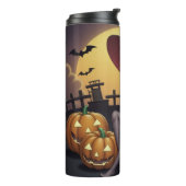 ジャック・オ・ランタンの緑のアイハロウィーンの魔女 タンブラー (回転左)