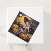 ジャック・オ・ランタンの緑のアイハロウィーンの魔女 フェイバータグ (インサイチュ)