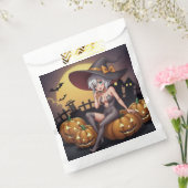 ジャック・オ・ランタンの緑のアイハロウィーンの魔女 フェイバーバッグ (封をした状態)