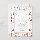 ジャック・オ・ランタンハロウィーンの赤ちゃんシャワー サンキューカード (裏面)