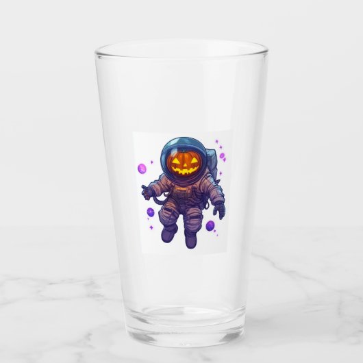 ジャック・オ・ランタン宇宙飛行士 タンブラーグラス (正面)